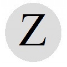 Бусины с буквами серебристые круглые Z